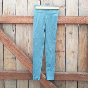 Blue Buckedup Seamless Ribbed Leggings